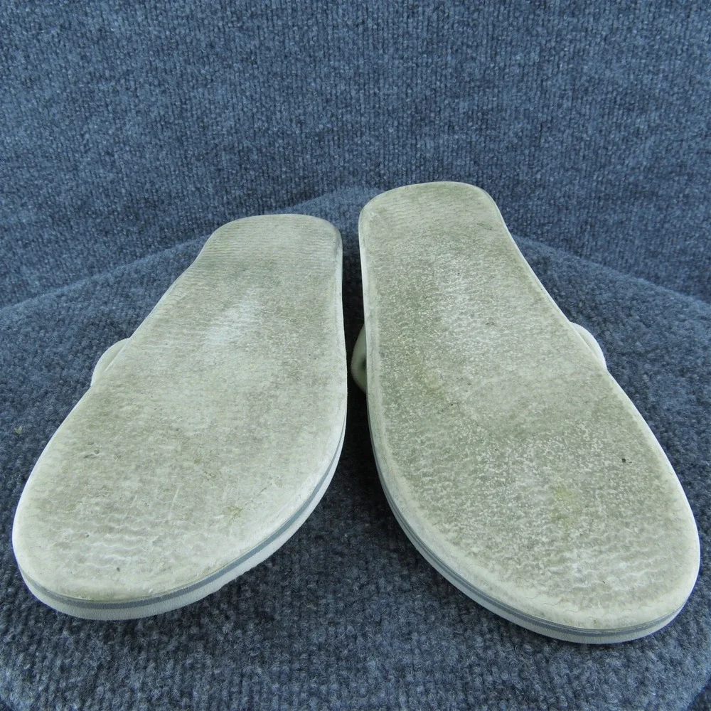 Madden Beachy Men Flip Flop Sandals Off White Synthetic Slip On‎ Size 9 Medium
